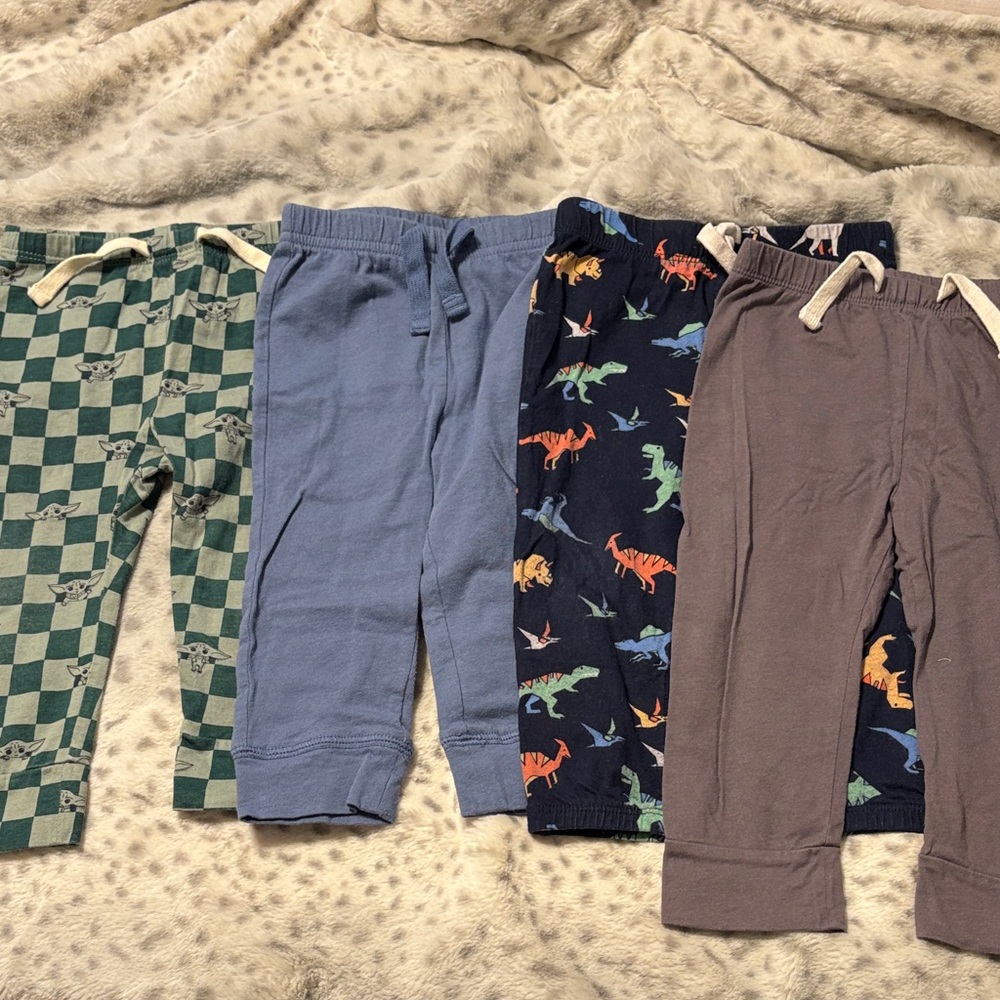 Set of Four Baby Gap Pants Star Wars, Dinosaur, Blue, Gray 12-18M